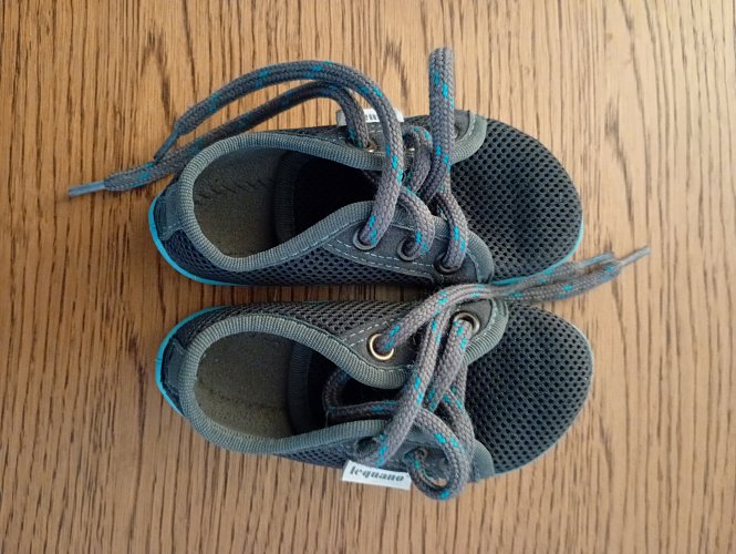 Barfußschuhe zum Schnüren Sneaker blau-grau 22 Leguano