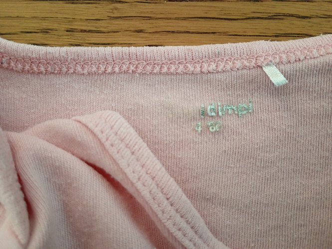 Kurzarmbody rosa Uni 74/80 Impidimpi
